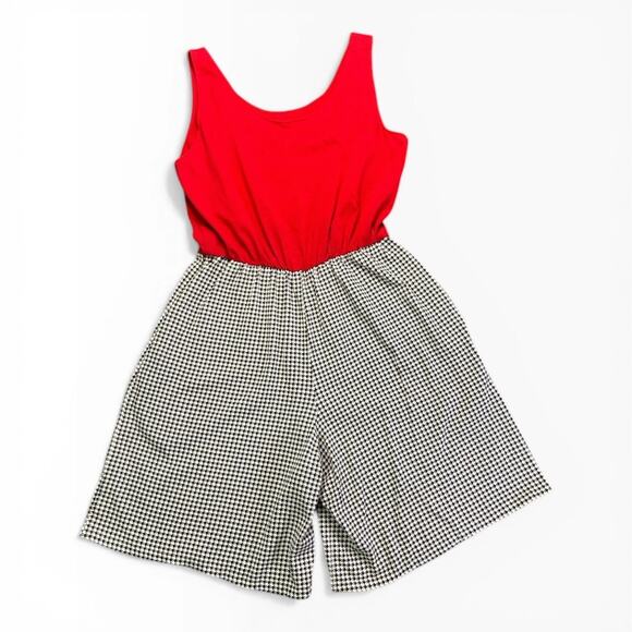 Unbranded Dresses & Skirts - Red Cotton Crew And Houndstooth A Line Skort Cool-lot Dress Women’s No Tags